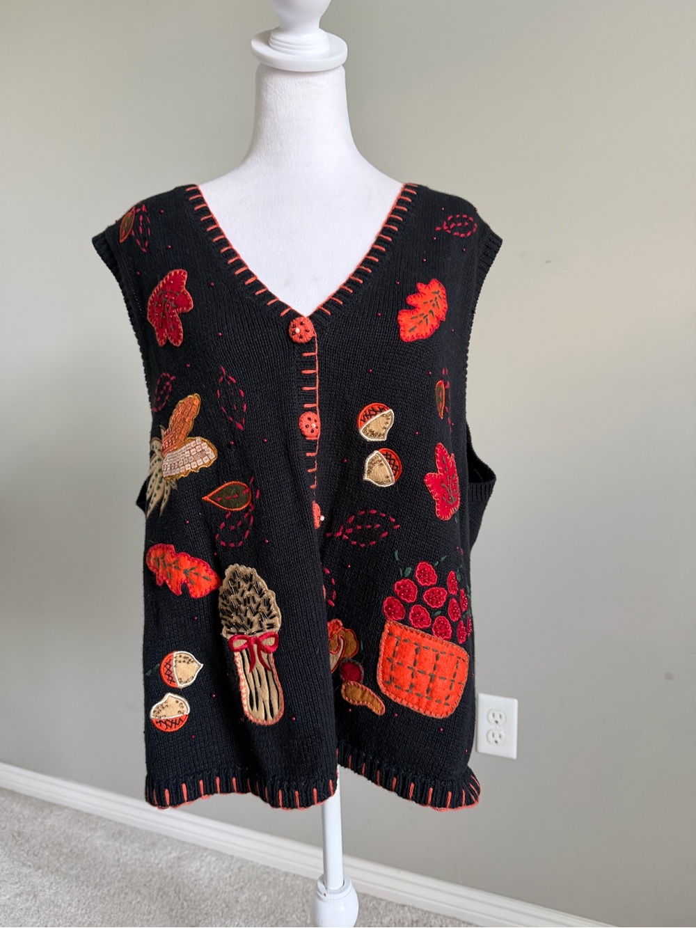 Vintage Fall Sweater Vest XL
